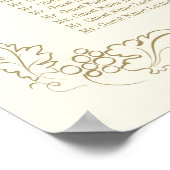 Vintage antike Goldweine Hochzeit Poster (Ecke)