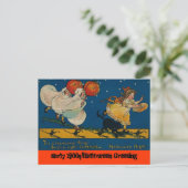 Vintage antike Halloween-Postkarte Postkarte (Stehend Vorderseite)