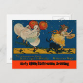 Vintage antike Halloween-Postkarte Postkarte (Vorne/Hinten)