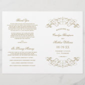 Vintage antike Hochzeitsfeierprogramme Geblüht (Vorderseite)