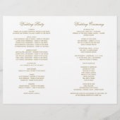 Vintage antike Hochzeitsfeierprogramme Geblüht (Rückseite)