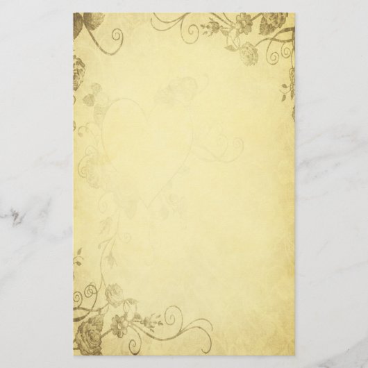 Vintage antike Hochzeitssaison Briefpapier (Vorderseite)