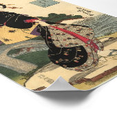 Vintage antike japanische Kunst Poster (Ecke)