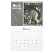 Vintage antike kalender (Mär 2027)