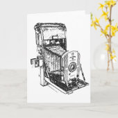 Vintage antike Kamera Karte (Gelbe Blume)