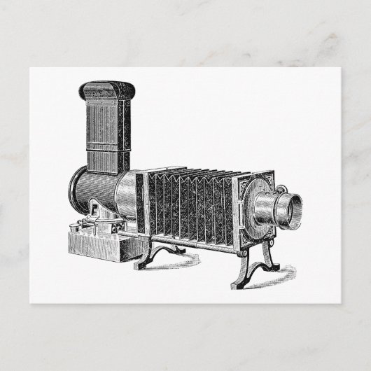 Vintage antike Kamera Postkarte (Vorderseite)