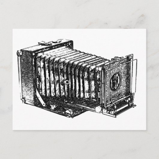 Vintage antike Kamera Postkarte (Vorderseite)