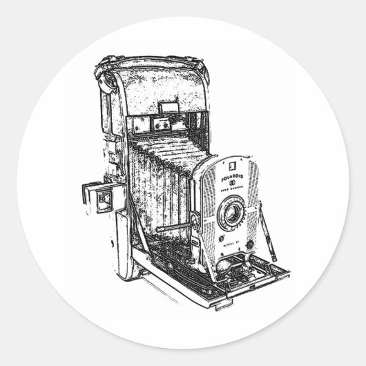 Vintage antike Kamera Runder Aufkleber (Vorderseite)