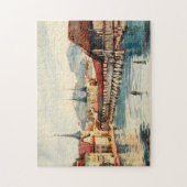 Vintage antike Kapellen-Brücke der Schweiz Luzerne Puzzle (Vertikal)