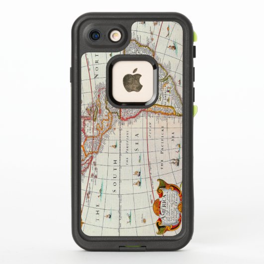 Vintage antike Karte des Amerikas Circa 1626 (Rückseite)