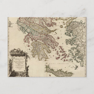 Vintage antike Karte des antiken Griechenland Grae