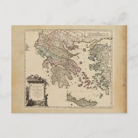 Vintage antike Karte des antiken Griechenland Grae (Vorderseite)