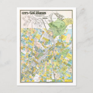 Vintage/Antike Karte von Los Angeles Reise-Postkar