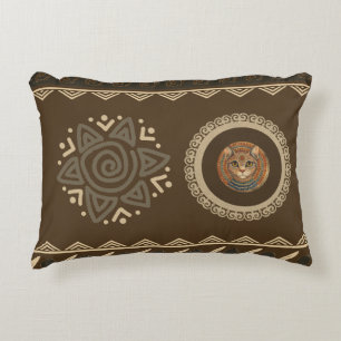 Vintage, antike Katze, altes Motiv Kunst Dekokissen