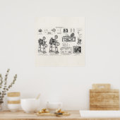 Vintage antike Kinokamera Cinematografie Poster (Küche)