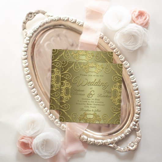 Vintage antike Königliche Extravagante Hochzeit Einladung