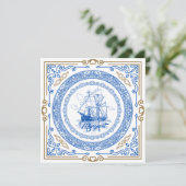 Vintage antike königsblaue Schiffsgrenze (Stehend Vorderseite)