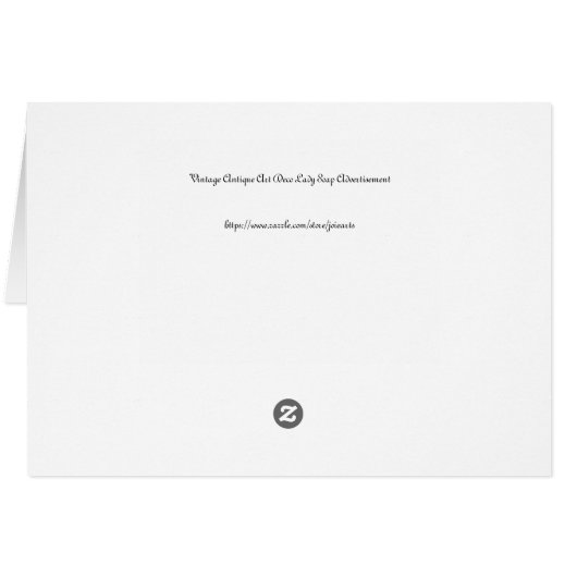 Vintage antike Kunst-Déco Lady Seifenwerbung (Rückseite Horizontal)