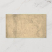 Vintage antike Lederkarte Visitenkarte (Rückseite)