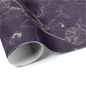 Vintage antike Lila Abstrakte Elegante Geschenkpapier (Rolleneckpunkt)