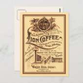 Vintage antike Lion-Kaffeewerbung Postkarte (Vorne/Hinten)