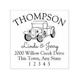 Vintage antike LKW-Adresse Permastempel