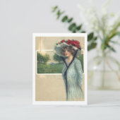 Vintage antike Mode Postkarte (Stehend Vorderseite)