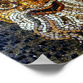 Vintage antike Mosaike (Pompei) Poster (Ecke)