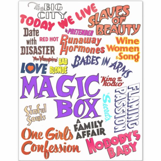 Vintage antike Movie Words Phrasen Textanführungsz Aufkleber (Vorderseite)