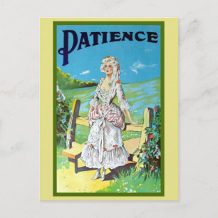 Vintage antike musikalische Oper Patience Postkarte