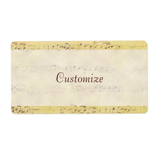 Vintage antike Musikernotizen - Eigene Labels (Vorne)