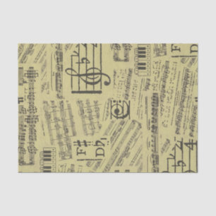 Vintage antike Musiknote Mustermusiker Seidenpapier