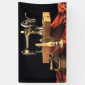 Vintage antike Nähmaschine Banner (Vertikal)