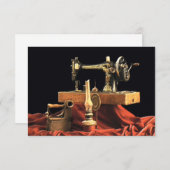 Vintage antike Nähmaschine Dankeskarte (Vorne/Hinten)