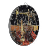 Vintage antike Nähmaschine Dartscheibe (Vorderseite Links)