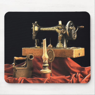 Vintage antike Nähmaschine Mousepad