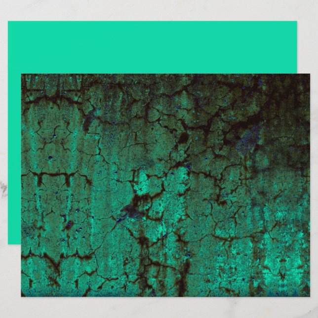 Vintage antike Neon Green Grunge Textur (Vorne/Hinten)