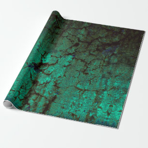 Vintage-antike Neon-Grün-Grunge-Textur Geschenkpapier