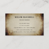 Vintage antike Papierspülung Visitenkarte (Rückseite)