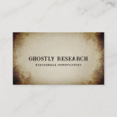 Vintage antike Papierspülung Visitenkarte (Vorderseite)