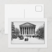 Vintage antike Pariser Rue Royale Postkarte (Vorne/Hinten)
