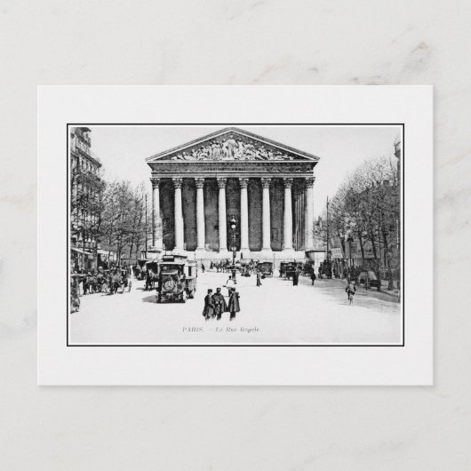 Vintage antike Pariser Rue Royale Postkarte (Vorderseite)