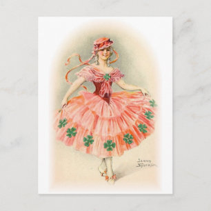 Vintage Antike Porträts & Illustrationen von Fraue Postkarte