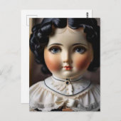 Vintage antike Puppenkarte - Nostalgischer Charme Postkarte (Vorne/Hinten)