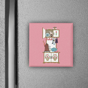 Vintage antike Retro Küche Stove Kaffeebuch Magnet
