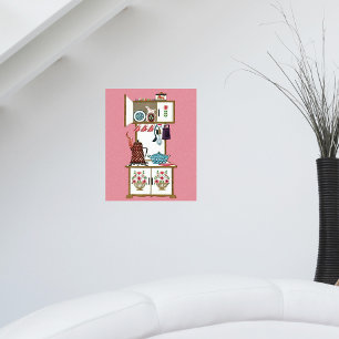 Vintage antike Retro Küche Stove Kaffeebuch Poster