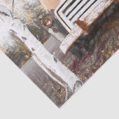 Vintage antike Retro Rustikale Herbstkutsche Skizz Seidenpapier (Ausschnitt)