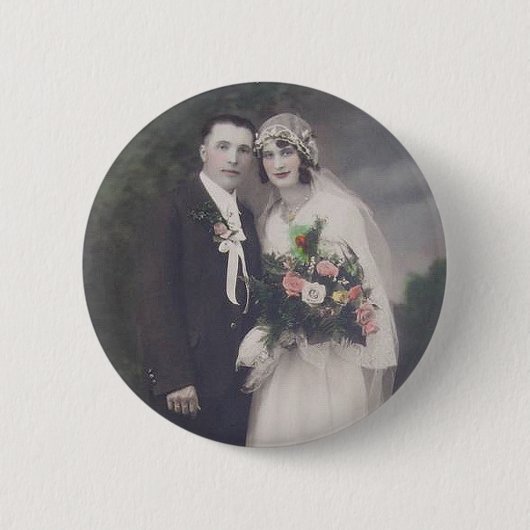 Vintage antike romantische Foto Button (Vorderseite)