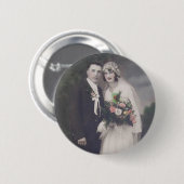 Vintage antike romantische Foto Button (Vorne & Hinten)