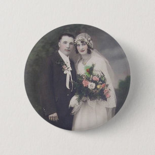 Vintage antike romantische Foto Button